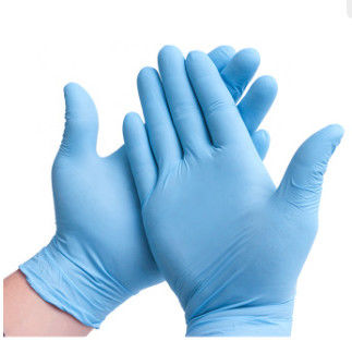 軽量の使い捨て可能な医学の手袋の産業食品等級のゆとりの青緑の皮 サプライヤー